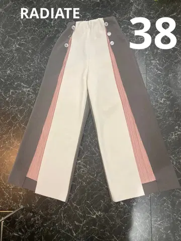 택 포함 스콧 클럽 RADIATE 본딩 플리츠 와이드 팬츠