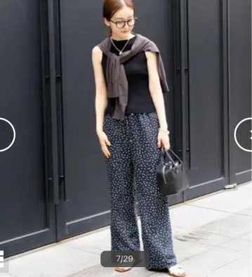 IENA 프린트 트윌 이지 팬츠