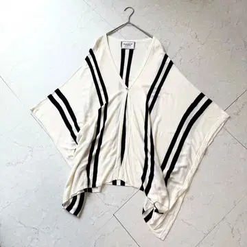 두지엠 클라세 레이온 더블 스트라이프 판초