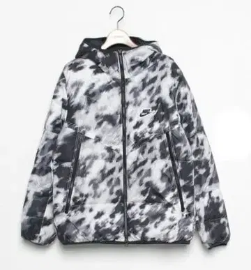 그레이 블랙 타이다이 다운 자켓 M