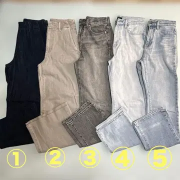 UNIQLO 청바지 5벌 와이드/와이드 스트레이트 등