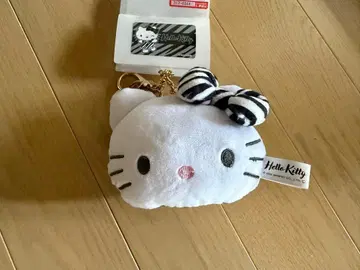 [ 새상품 ] 헬로키티 고양이형 키링 스트라이프 리본