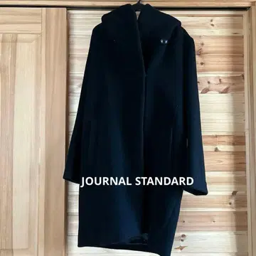 저널 스탠다드 코트 후드 부착 블랙