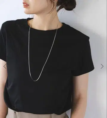 노블 마리아 블랙 목걸이 실버