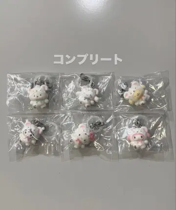 산리오 포근포근 스노우 메지루시 액세서리 전 6종 컴플리트