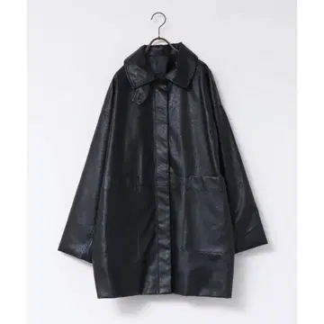 hunch 인조 가죽 오버코트