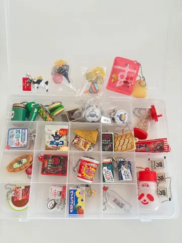 가챠가챠 식품 디자인 미니어처 키링 세트 30개 이상