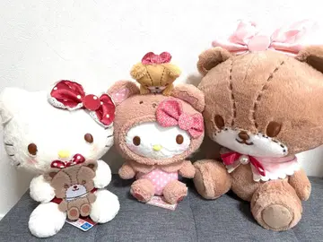 타이니 참 산리오 캐릭터즈 산리오 헬로키티 봉제 인형 3개