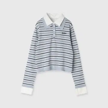 eimy istoire 더블 컬러 보더 디자인 니트 택 포함