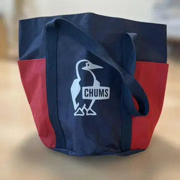 [ 미사용 ] 참스 나일론 토트백 네이비 x 레드