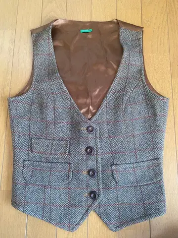 BENETTON 여성용 해리스 트위드 베스트