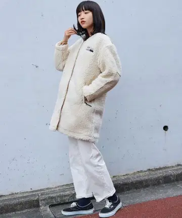 퍼스트 다운 보아 코트 플리스 자켓 메쉬