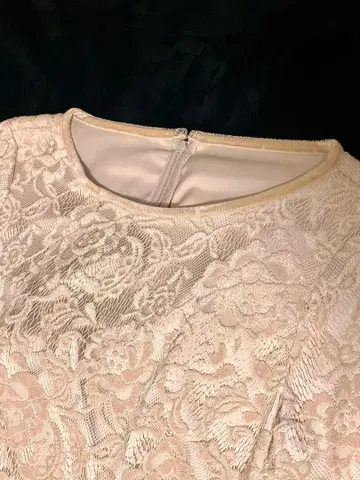 핑키앤다이안 플라워 레이스 미니 원피스 긴팔