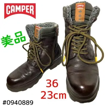 캠퍼 GORE-TEX 레이스업 부츠 사이드 지퍼 36 23cm
