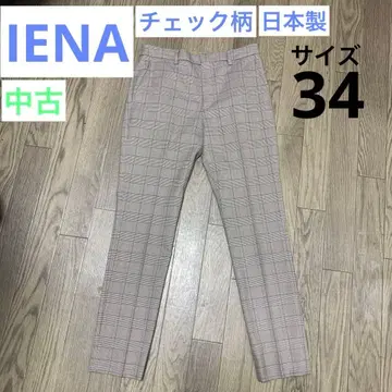 [중고] 여성용 팬츠 IENA 이에나 체크 무늬 34 일본제