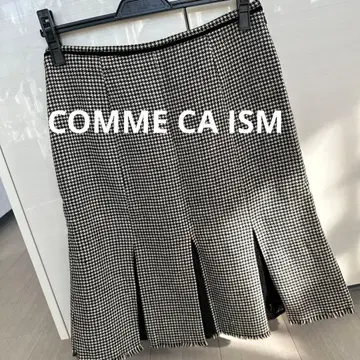 COMME CA ISM 무릎 기장 스커트