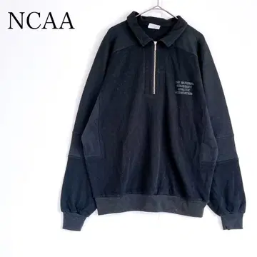 NCAA 하프 지퍼 맨투맨 (XL) 트레이닝복 데상트 블랙