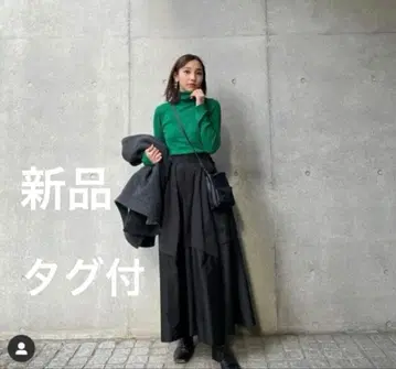 N.O.R.C 리컨스트럭트 볼륨 스커트 블랙