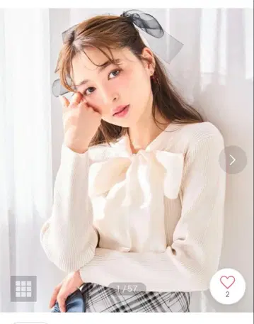 WILLSELECTION 윌셀렉션 시어 리본 타이 풀오버