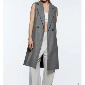 ZARA 더블 브레스트 롱 베스트 롱 베스트