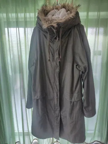 somari 후드 부착 그레이 모즈 코트 [ 구형 ]