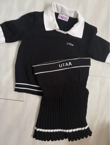 UTAA 셋업 스웨터 반팔 골프웨어