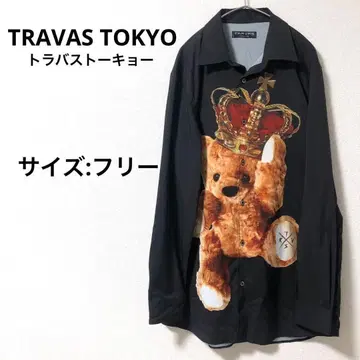 [새상품급] TRAVAS TOKYO 셔츠 블랙 프리 사이즈