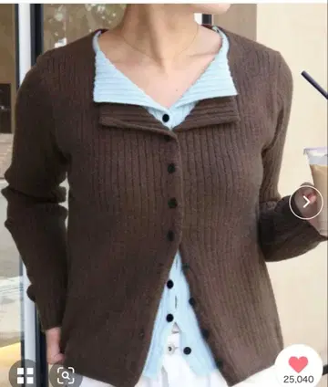 titivate 레이어드 스타일 리브 니트탑