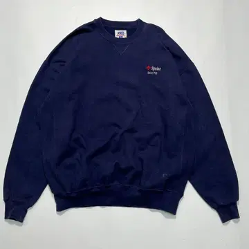 90s 러셀 리버스 위브형 맨투맨 2XL 네이비 원포인트 5831