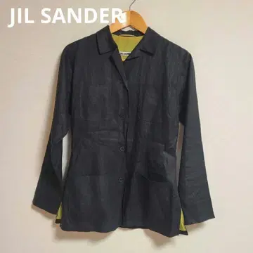 질샌더 실크 100% 테일러드 자켓 34 블랙 겉옷