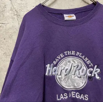 064 USA제 하드 록 카페 자수 맨투맨 트레이닝복