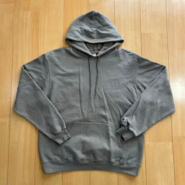 Champion 그레이 후드 부착 후드티 L 사이즈