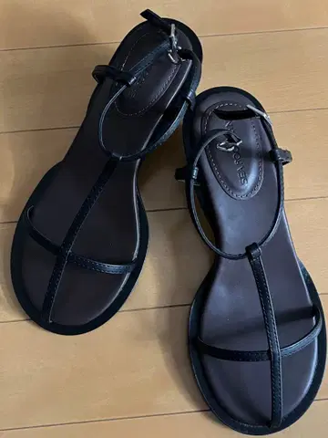 SEA ROOM LYNN 블랙 샌들 낮은 힐 M 새상품