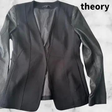 가격 인하 theory 노카라 자켓 S 블랙 이소재