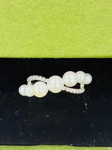 담수 담수 펄과 다이아 반지