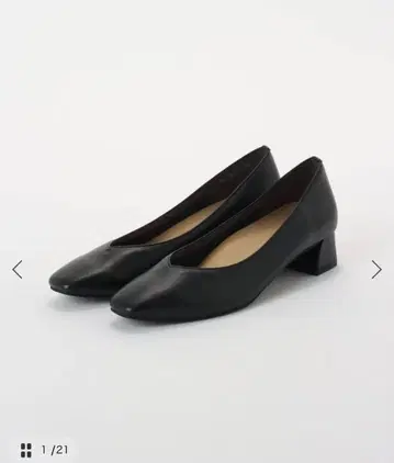 LE TALON 블랙 가죽 펌프스 23.5cm