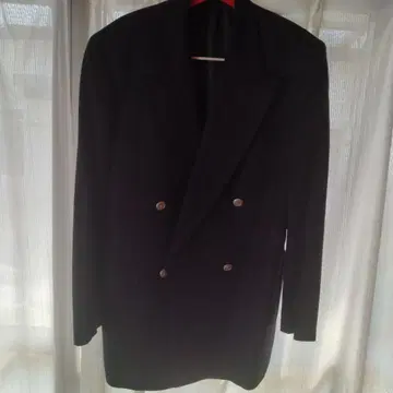 D'URBAN 블랙 더블 브레스트 정장 자켓