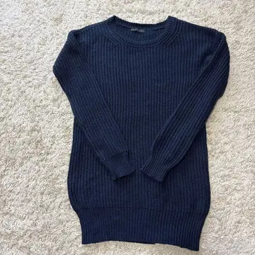 ESTNATION 네이비 크루넥 니트 38 사이즈