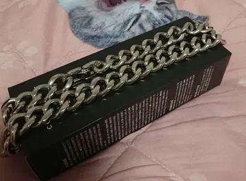 실버 스테인리스 체인 목걸이