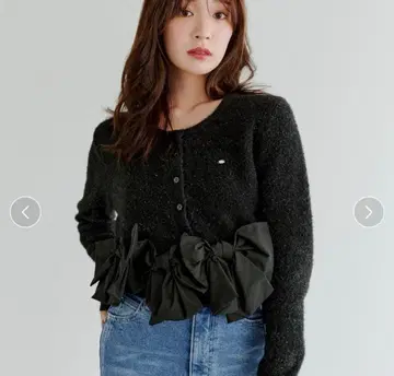 SNIDEL 리본 모티브 가디건