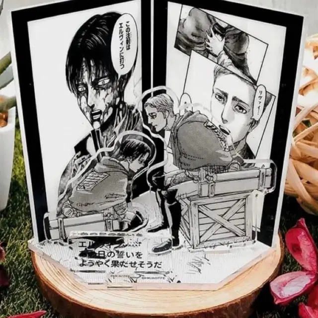 진격의 거인 리바이 에렌 아크릴 스탠드 파이널 디오라마 레어 피규어 인형