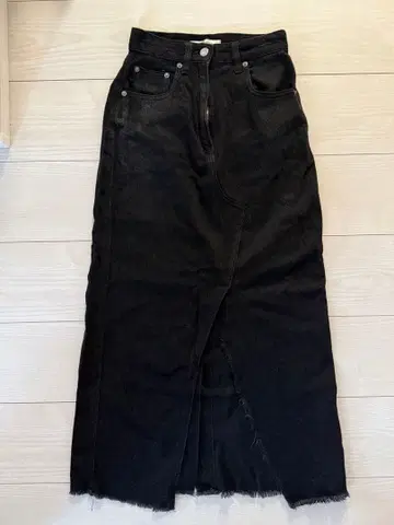 moussy 데님 스커트 블랙 0인치