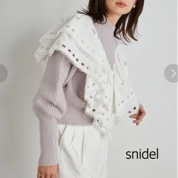 택 포함 새상품 스나이델 자수 도킹 니트 풀오버