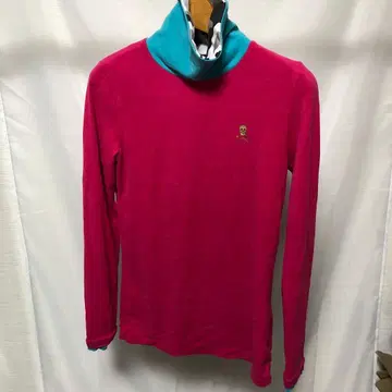 MARK & LONA 긴팔 터틀넥 골프 카모플라주 핑크 38