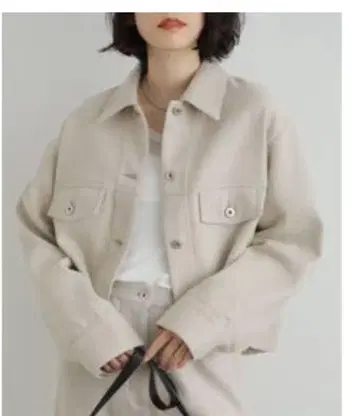 Plage 울 린넨 트위드 G 데님 자켓