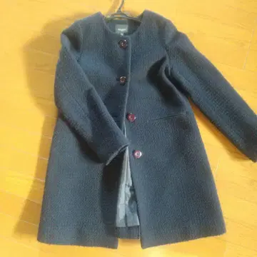 Demi-Luxe 네이비 롱 코트 38