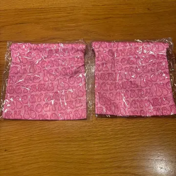 KOGYARU 핑크 로고 파우치 2개 세트