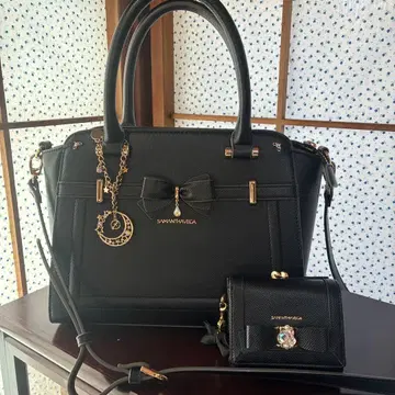 SAMANTHAVEGA 사만사베가 블랙 숄더백 지갑 세트