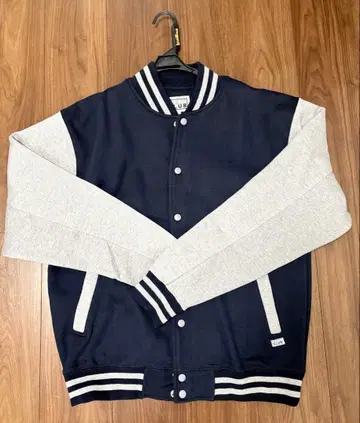 PRO CLUB 바시티 자켓 네이비/그레이 L 사이즈