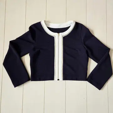 [ CECIL Mc BEE ] 네이비 긴팔 가디건 프론트 지퍼 M 사이즈